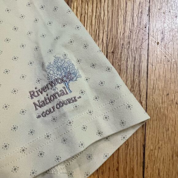 Travis Mathew Polo Shirt Mens Large Golf All Over Print Yellow Pima - Picture 3 of 8